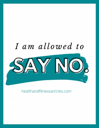 Allowed to say NO!